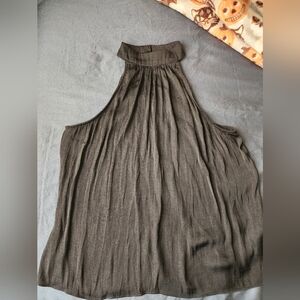 Joie Sleeveless Satin High Neck Blouse Flowy Medium